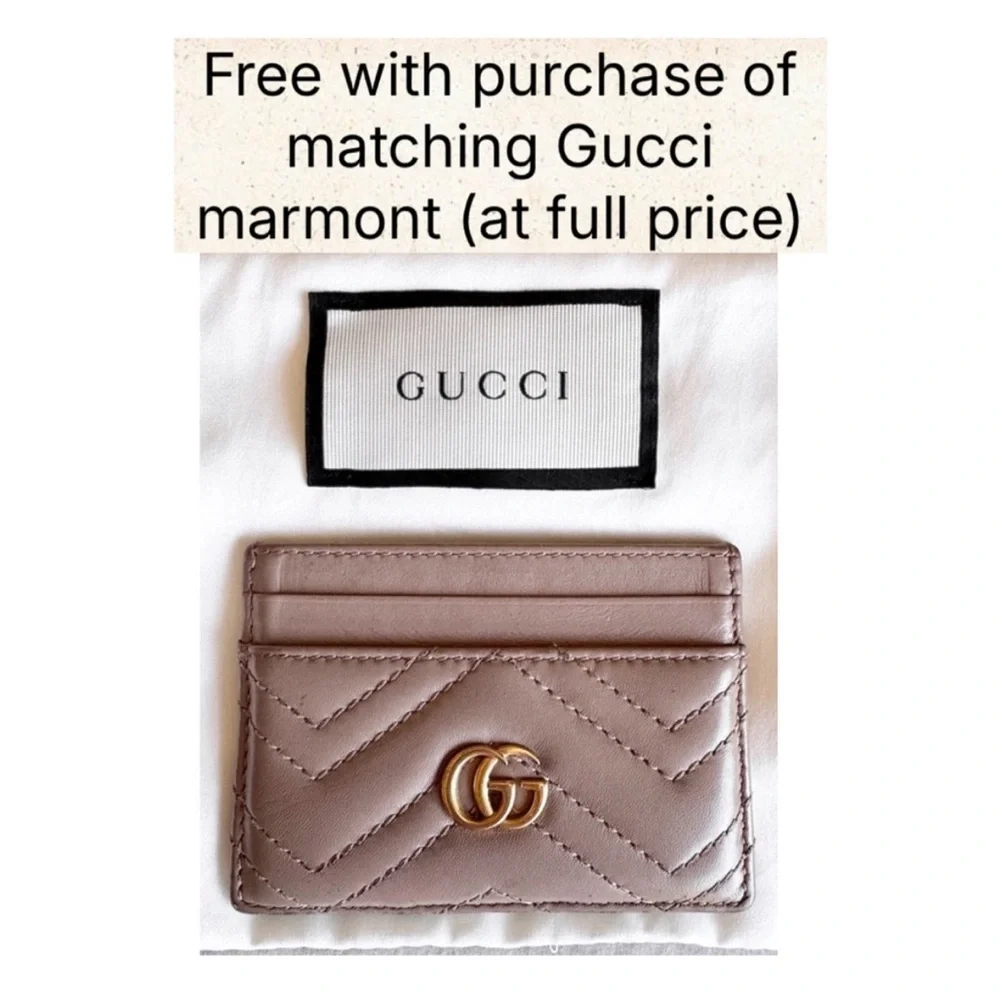 GUCCI MATELASSE LEATHER MARMONT GG CAMERA ZIP CROSSBODY BAG BEIGE PINK - Picture 16 of 16